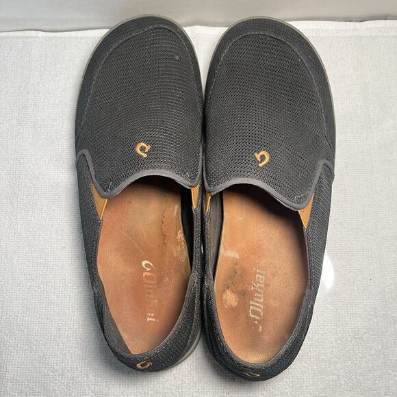 OluKai Nohea Mesh Slip On Sneakers Casual Comfort Shoes Gray Men 8.5 - Picture 5 of 9